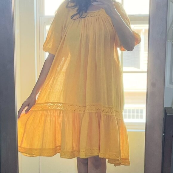 Vintage California Miss yellow cotton babydoll dress. - Picture 2 of 7